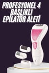 4 Başlıklı Lazer Öncesi Kısaltma Epilasyon Aleti Epilatör Çok Amaçlı
