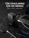 4 Portlu GaN Masaüstü Hızlı Şarj İstasyonu