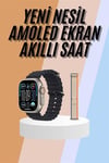 49mm Akıllı Saat Amoled Ekranlı Kadın Erkek Kol Saati Plastik Kordon