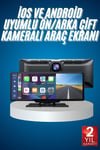 4K Ultra Araç İçi Ön ve Arka Kameralı Ekran HD 2 Kameralı Torpido Üstü Araç Multimedya