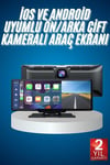 4K Ultra Araç İçi Ön ve Arka Kameralı Ekran HD 2 Kameralı Torpido Üstü Araç Multimedya