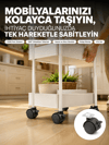 4’lü Kilitli Tekerlek Ayak 4 cm Sessiz ve Dayanıklı