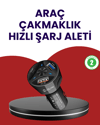 55W PD ve Quick Charge 3.0 Destekli Polygold Araç Şarj Adaptörü