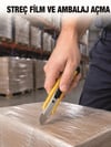 5’li Metal Falçata Seti Profesyonel Maket Bıçağı Kesici Falçata Sarı Ergonomik Saplı