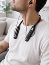 600 Saat Kullanım Süreli Boyun Tipi Bluetooth Kulaklık Mikrofonlu Dijital Göstergeli Kablosuz Kulak İçi Kulaklık