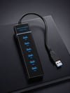 7 Girişli USB 3.0 Hub 5Gbps LED Göstergeli USB Çoğaltıcı