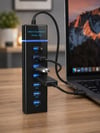 7 Port USB 3.0 Hub 5Gbps Süper Hızlı USB Çoklayıcı