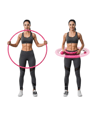 Akıllı Hula Hoop Çemberi 24 Parça Ayarlanabilir Mor Zayıflama Halkası
