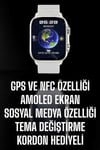 Akıllı Saat Android ve İOS Uyumlu NFC Ve GPS Özelliği Arama Cevaplayan