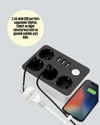 Akım Korumalı 3 USB Portlu 4’lü Priz 4.1A Hızlı Şarj