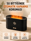 Alev Efektli Ultrasonik Aroma Difüzörü 180 ML LED Işıklı Hava Nemlendirici