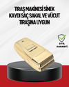 Altın Kaplama Kablolu Erkek Tıraş Makinesi Favori Aparatlı