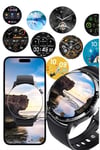 Amoled Ekran Metal Deri Silikon Kordonlu Uyku ve Sağlık Takibi
