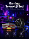 ANC Özellikli Bluetooth Kulaklık ve Amoled Ekran Akıllı Saat Uyku ve Sağlık Takibi Nabız Ölçer