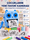 Anında Baskılı Çocuk Fotoğraf Makinesi Termal Yazıcılı Selfie Kamerası
