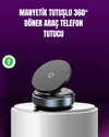 Araç İçi Manyetik Telefon Tutucu 360° Döner Vakumlu Stand