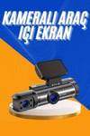 Araç Kamerası Black Box Çift Kameralı Ekranlı Full HD Sürüş Kamerası