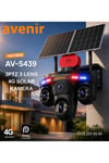 Avenir Solar Güvenlik Kamerası (Tek Panel, 3 Lensli)