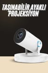Ayaklı Projeksiyon Taşınabilir Mini Projektör Sinema Projektörü Android