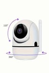 Baby Kamera Kablosuz 720P Beyaz 360 Derece Wifi Kamera Full HD 1080p