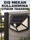 Bahçe Balkon Garaj ve Girişler İçin Güneş Enerjili Hareket Sensörlü LED Duvar Lambası