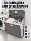 Banyo ve Çamaşır Odası İçin Duvara Asılan Katlanabilir Çamaşır Sepeti