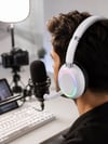 Beyaz Kablosuz Bluetooth Kulaklık Mikrofonlu Ergonomik Kulak Üstü Tasarım