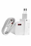 Beyaz Ultra Plus Hızlı Şarj Seti Şarj Adaptörü ve Kablosu 67W