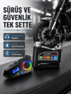 Bluetooth 5.4 İntercom ve Alarmlı Disk Kilidi Seti Güçlü Ses ve Güvenlik