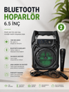 Bluetooth Hoparlör Mikrofonlu Taşınabilir Ses Sistemi FM Radyo, USB, SD Kart ve TWS Özellikli