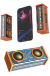Bluetooth Hoparlör Şeffaf Mecha RGB Işıklı Çift Hoparlör 5.0 Bluetooth