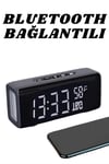 Bluetooth Hoparlör Speaker Saat Göstergeli Uzun Pil Ömrü Taşınabilir
