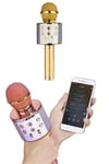Bluetooth Hoparlör USB AUX SD Kart Kaoroke Mikrofon Uzun Pil Ömrü