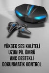 Bluetooth Oyuncu Kulaklığı Led Işıklı Kablosuz ANC Özelliği