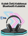 Bluetooth V5.0 Kablosuz Kulak Üstü Kulaklık | Katlanabilir, Mikro USB Girişli