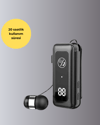 Bluetooth 5.2 Kablolu Makaralı Kulaklık | Dijital Ekran ve Titreşimli Bildirim