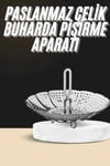 Buharda Pişirme Haşlama Aparatı Açılır Kapanır Paslanmaz Çelik Sebze Haşlama