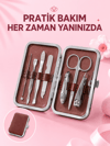 Çantalı 7 Parça Manikür Pedikür Seti Tırnak Makası Cımbız Törpü