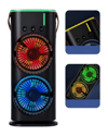 Çift Başlıklı Taşınabilir Fan RGB Işıklı Sprey Nemlendiricili Masaüstü Serinletici Fan