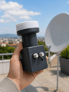 Çift Çıkışlı Twin LNB 4K Ultra HD Uyumlu Ku Band Uydu Anten Başlığı 0.1 dB