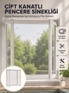 Çift Kanatlı Pencere Filesi Cırt Bantlı Sineklik Kolay Takılır