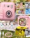 Çocuk Dijital Fotoğraf Makinesi Anında Baskı ve HD Video Kayıt Özellikli 5 kalem ve 4 rulo kağıt hediye