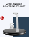 Çocuk Güvenliği İçin Cam Pencere Kilidi 3 Adet