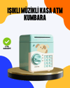 Çocuklar İçin Su Yeşili ATM Kasa Tasarımlı Şifreli Kumbara