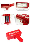 Çocuklara Özel Eğlenceli Para Saçma Makinası Parti Oyuncağı Kırmızı
