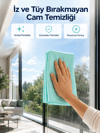 Çok Amaçlı Mikrofiber Cam Bezi Cam Ayna Duşakabin ve Parlak Yüzey Temizlik Bezi