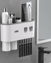 Çok Fonksiyonlu Diş Fırçası Tutucu Otomatik Dispenser Bardaklı Organizer