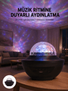 Çok Renkli Projektör Lamba Disko Topu Gece Lambası Kablosuz