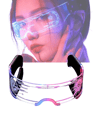 Cyberpunk LED Gözlük Çok Modlu Işıklı Parti ve Festival Aksesuarı