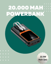 Dijital Ekranlı 20.000 mAh Powerbank | 22.5W Hızlı Şarj + Çoklu Bağlantı Seçeneği Yeni Nesil